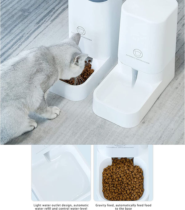 Dubkart Automatic Pet Dog Cat Food & Water Feeder Dispenser