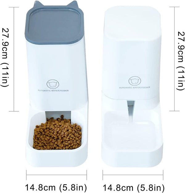 Dubkart Automatic Pet Dog Cat Food & Water Feeder Dispenser