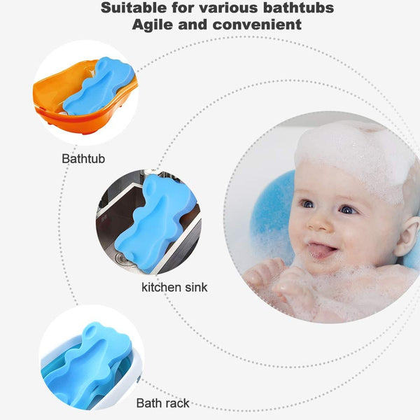 Dubkart Baby Bath Sponge Cushion Mat Pad Skid Proof Infant Newborn