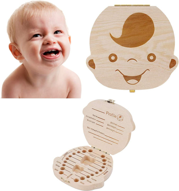Dubkart Baby Teeth Wooden Storage Box (Boy)