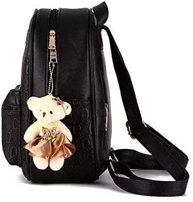 Dubkart Bags Korean Style Backpack 2 PCS Set With Teddy Bear Pendant