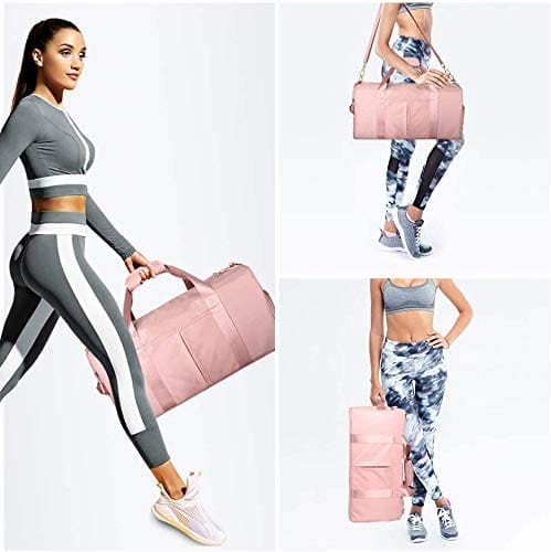 Dubkart Bags Women's Gym Sport Swim Travel Yoga Duffle Bag with Shoe Compartment