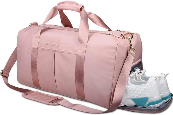 Dubkart Bags Women's Gym Sport Swim Travel Yoga Duffle Bag with Shoe Compartment