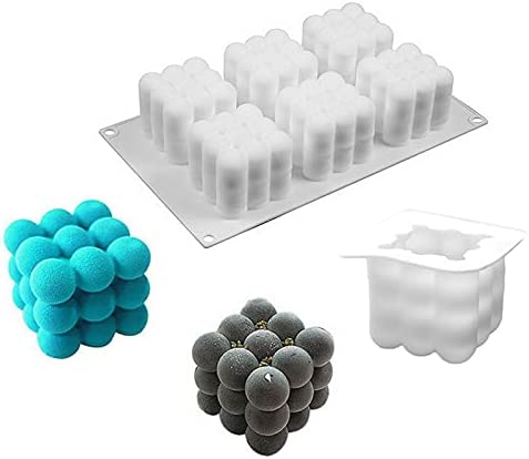 Dubkart Baking 6 Cavity 3D Rubik Cubes Silicone Mold