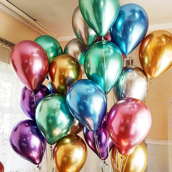 Dubkart Balloons 50 PCS Foil Metallic Air Balloons Party Supplies Set