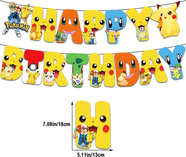 Dubkart Balloons Pikachu Pokemon Theme Birthday Party Supplies Decorations