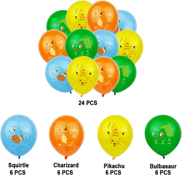 Dubkart Balloons Pikachu Pokemon Theme Birthday Party Supplies Decorations