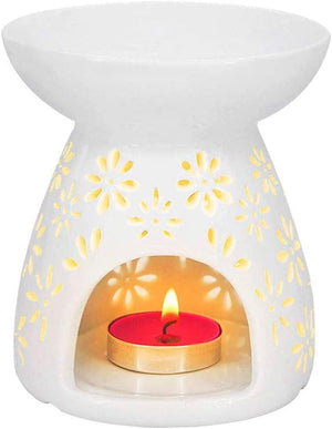 Dubkart Bathroom accessories Ceramic Tealight Candle Holder Essential Oil Warmer Vase