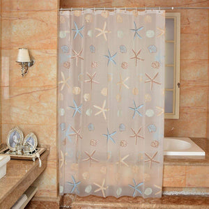 Dubkart Bathroom accessories Starfish Waterproof Shower Bathroom Curtain