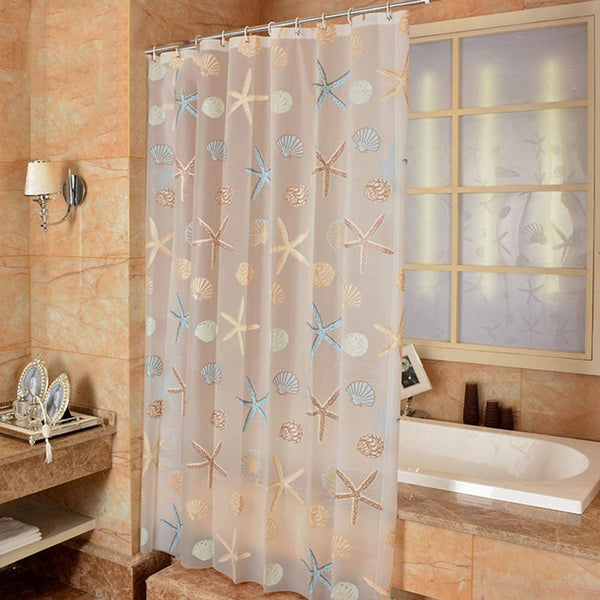 Dubkart Bathroom accessories Starfish Waterproof Shower Bathroom Curtain