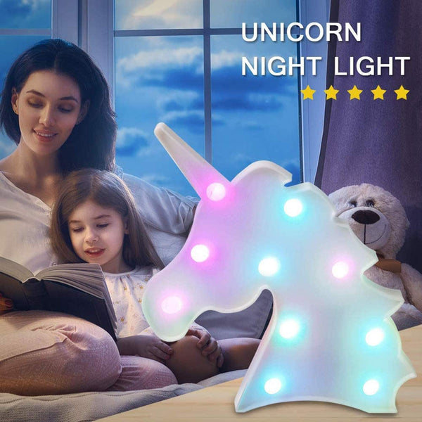 Dubkart Battery Operated Unicorn LED Night Lamp