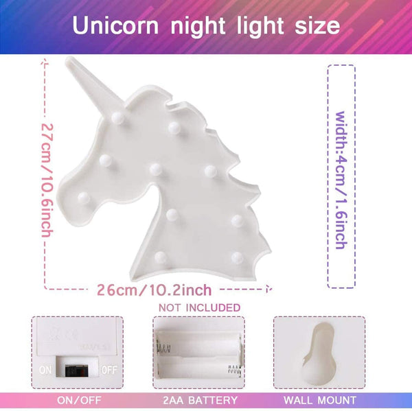 Dubkart Battery Operated Unicorn LED Night Lamp