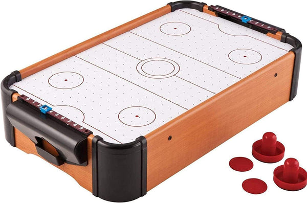 Dubkart Board games Wooden Mini Air Hockey Tabletop Game Battery Operated