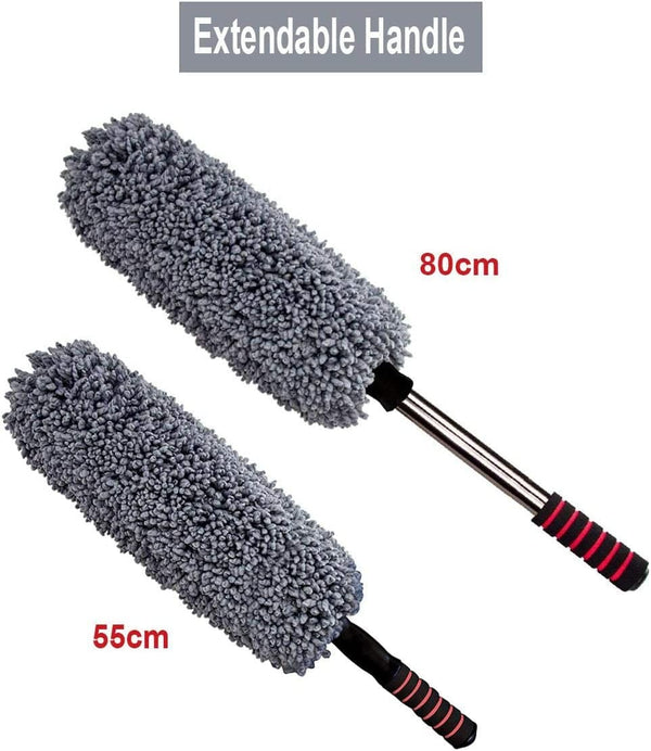 Dubkart Car care Telescopic Long Handle Microfiber Car Cleaning Duster Cleaning Brush