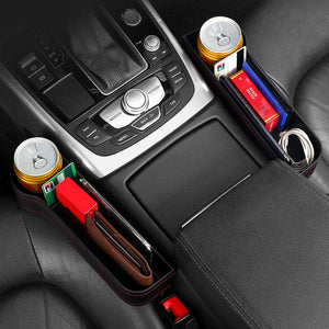 Dubkart Car Seat Seat Gap Filler Storage Organizer with Cup Holder