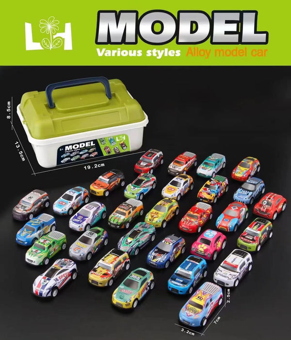 Dubkart Car toys 30 Push Pull Back Mini Toy Race Cars Set