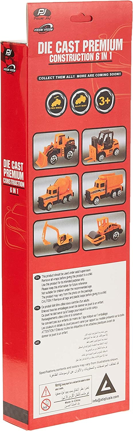 Dubkart Car toys 6in1 Construction Mini Truck Toy Car Set