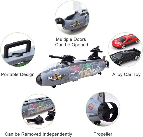 Dubkart Car toys 7 PCS Submarine Alloy Race Car Toy Set