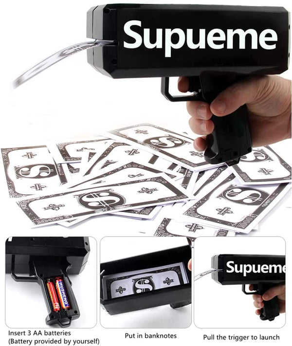 Dubkart Cash Money Spray Supreme Make Cash Rain Toy Gun