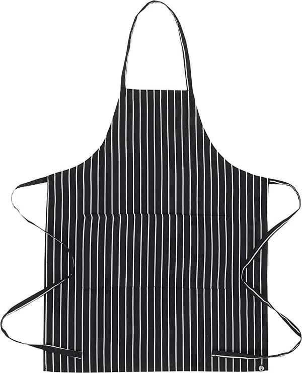 Dubkart Chef Artists Gardening Chalk Stripe Bib Apron with Pockets