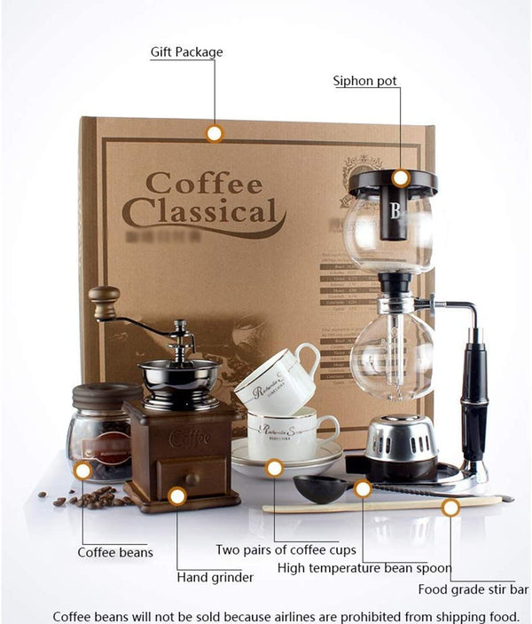 Dubkart Coffee accessories Siphon Vacuum Coffee Maker Gift Set