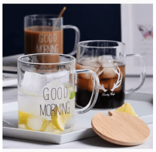 Dubkart Cups and glasses Good Morning Coffee Tea Mug with Handle 400 ML