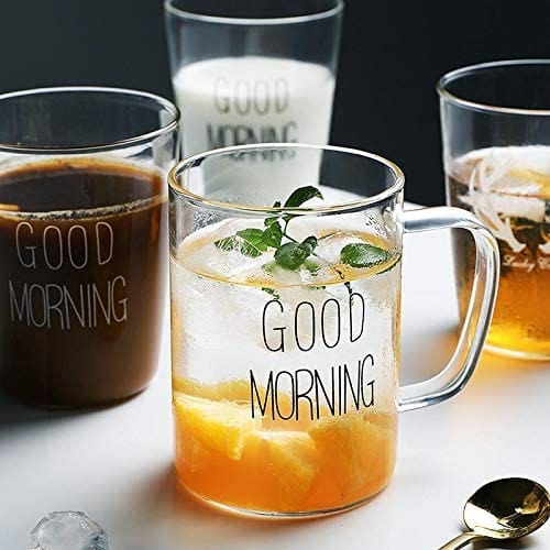 Dubkart Cups and glasses Good Morning Coffee Tea Mug with Handle 400 ML