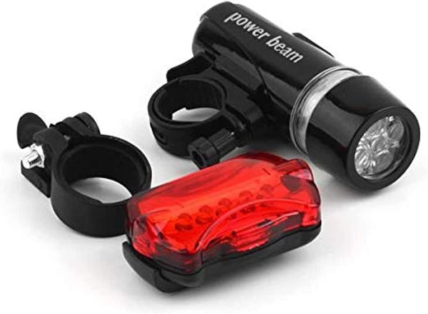 Dubkart Cycling 5 LEDs Waterproof Bicycle Head & Tail Light