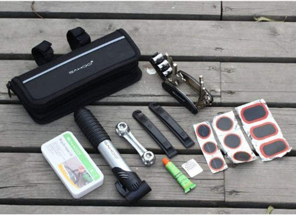 Dubkart Cycling Bicycle Repair Tool Kit Set with Pump & Pouch