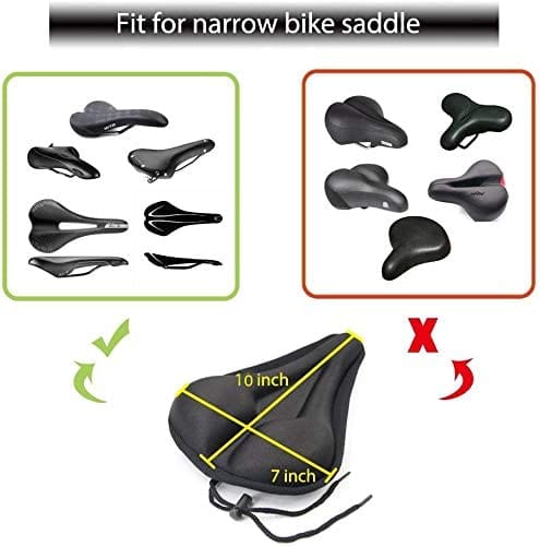DubKart Cycling Silicone Cycling Bicycle Soft Thick Gel Saddle Seat Cushion Pad Cover