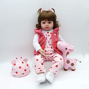 Dubkart Dolls 20 inch Reborn Baby Doll Soft Vinyl Silicone Newborn Girl Gift Toy