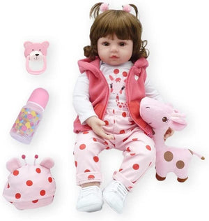 Dubkart Dolls 20 inch Reborn Baby Doll Soft Vinyl Silicone Newborn Girl Gift Toy