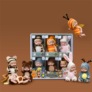 Dubkart Dolls 6 PCS Mini Reborn Baby Doll Toy Set 11cm