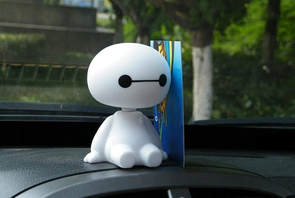 Dubkart Dolls Cartoon Baymax Robot Shaking Head Car Ornament Figure