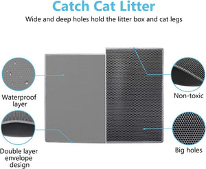 Dubkart Double Layer Cat Litter Mat Honeycomb Design Large (40x60 cms)