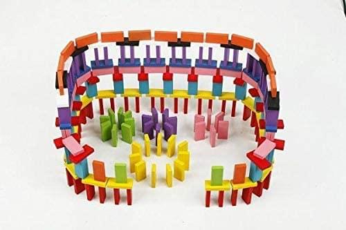 Dubkart Educational toys 120 PCS Wooden Domino Kids Rally Building Game