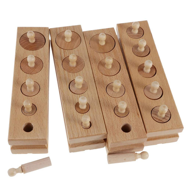 Dubkart Educational toys 4 PCS Wooden Cylinder Block Educational