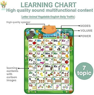 Dubkart Educational toys Electronic Interactive Talking Alphabet Wall Chart ABC & 123s