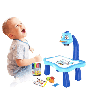 Dubkart Educational toys Kids Educational Learning Painting Desk Table with Lights Music Projector