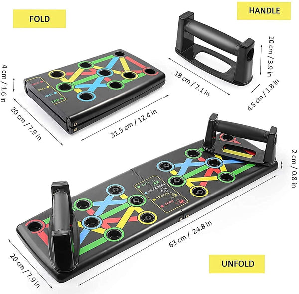 Dubkart Exercise equipment 14in1 Exercise Fitness Gym Push Up Board Stand With Handle