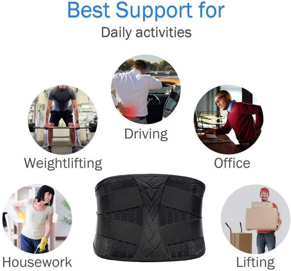 Dubkart Exercise equipment Lower Back Support Weight Lifting Gym Exercise Workout Fitness Belt