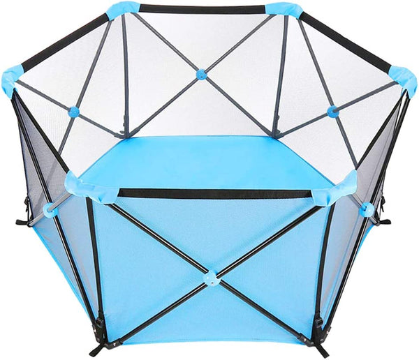 Dubkart Foldable Baby Play Pen Yard Fence 6 Panel With Carry Case