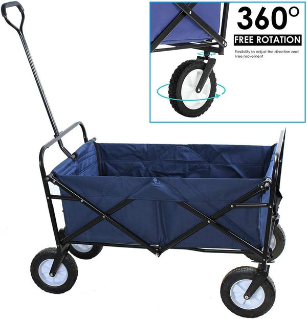 Dubkart Foldable Heavy Duty Garden Trolley Cart Wagon
