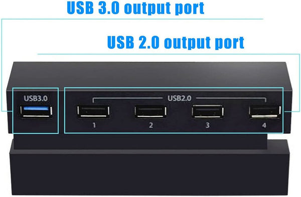 Dubkart Gaming 5 Port High Speed USB HUB Dock Splitter for Play Station PS4 USB