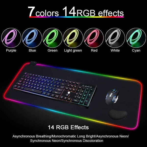 Dubkart Gaming Extra Large RGB LED Lights Gaming Mouse Pad
