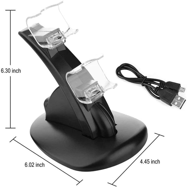 Dubkart Gaming PS4 Dual Fast Charger Dock Controller Stand