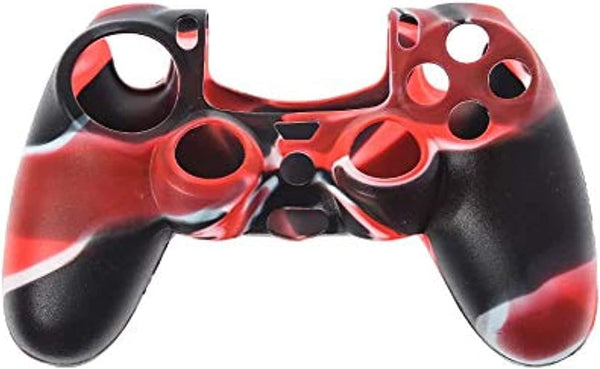 Dubkart Gaming Red Camouflage Wireless Controller Skin Cover for Sony PlayStation PS4