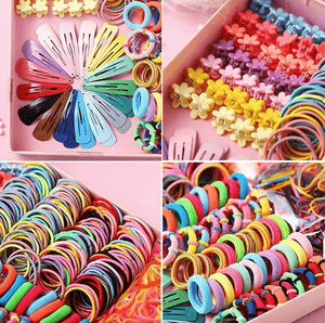 Dubkart Hair accessories 780 PCS Korean Baby Kids Colorful Hair Clip Ties