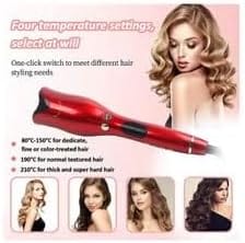 Dubkart Hair accessories DUBKART Automatic Hair Curler, Portable Auto Hair Curling Iron Wand with Ceramic Ionic & LCD Display, Smart Anti-Stuck,Adjustable Temperature,Fast Heating for Hair Styling (Red)