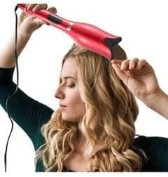 Dubkart Hair accessories DUBKART Automatic Hair Curler, Portable Auto Hair Curling Iron Wand with Ceramic Ionic & LCD Display, Smart Anti-Stuck,Adjustable Temperature,Fast Heating for Hair Styling (Red)